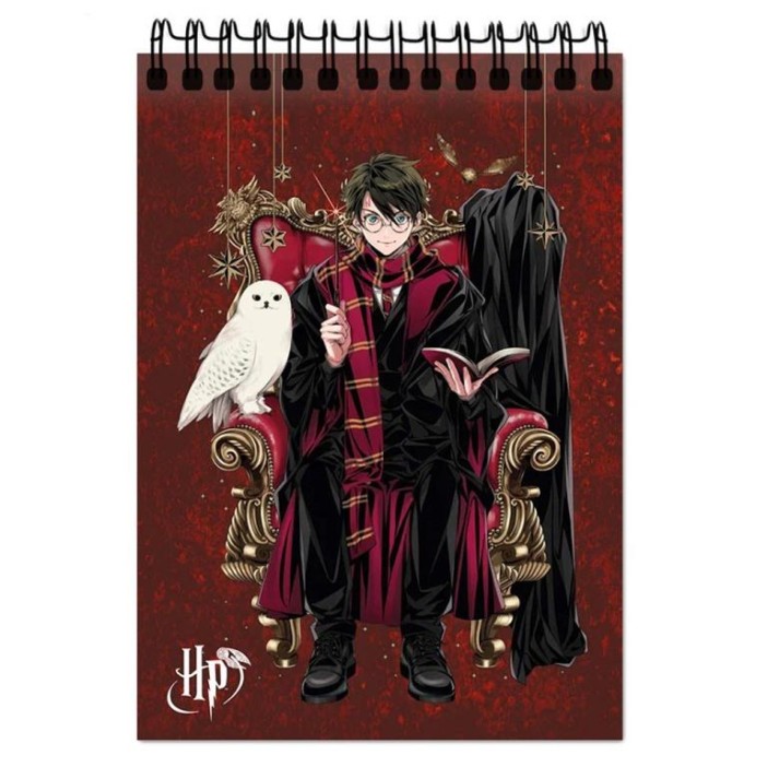 Блокнот А5 "Гарри Поттер-3", 60л, клетка, картон 200 гр/м2, (141*201 мм) 