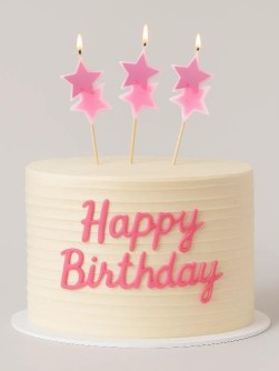 Набор свечей 4 шт. "Star glow", pink (12 см)