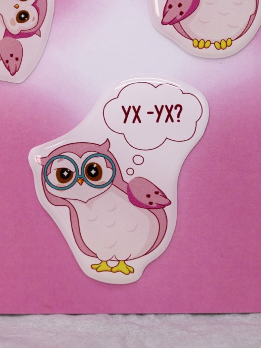 Набор 3D стикеров для телефона 3 шт. &quot;SOVA vibe&quot; 