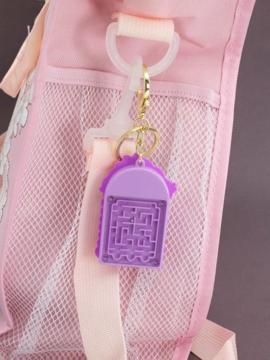 Брелок-калькулятор "Динозавр хулиган", фиолетовый 