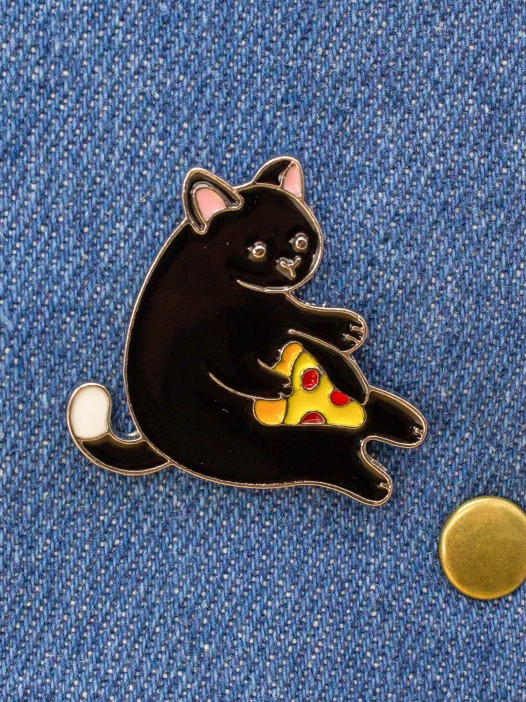 Значок металлический iLikeGift &quot;Pizza cat&quot; 