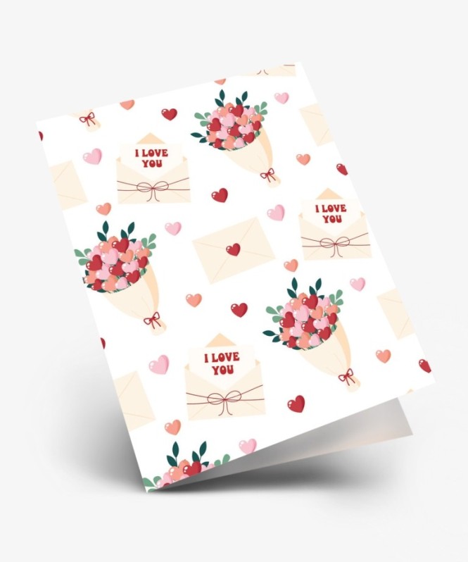 Набор двойных мини открыток 10 шт. &quot;Лювобное письмо&quot;, 6.5*8см 