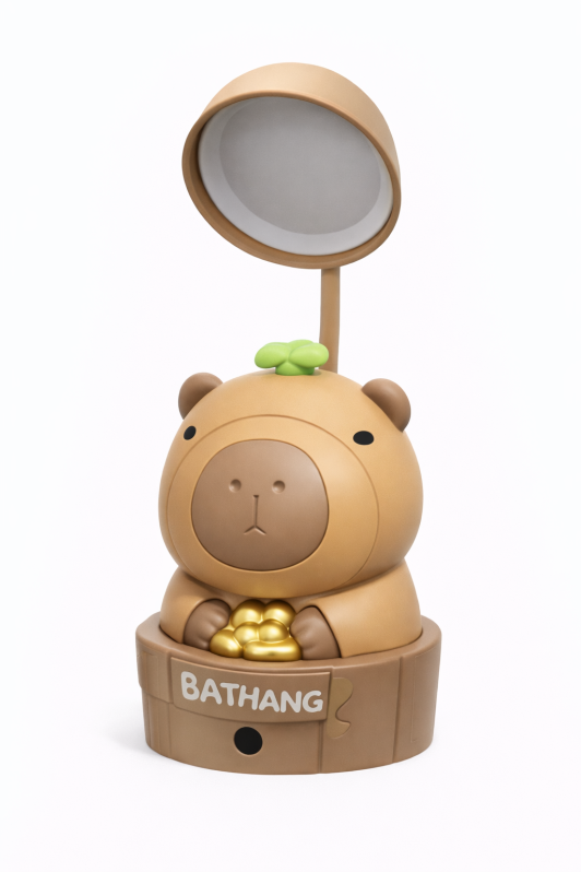 Ночник "Capybara bathing", коричневый (16.7×8.8×8.8 см) 