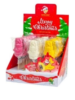 Карамель леденцовая "Белый мишка", 30г х 36шт (земляника, черника, персик)