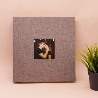 Фотоальбом с магнитными листами "Textile", dark grey