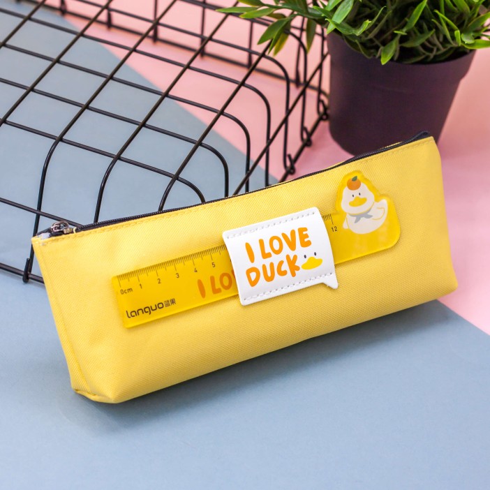 Пенал "I love duck", yellow 