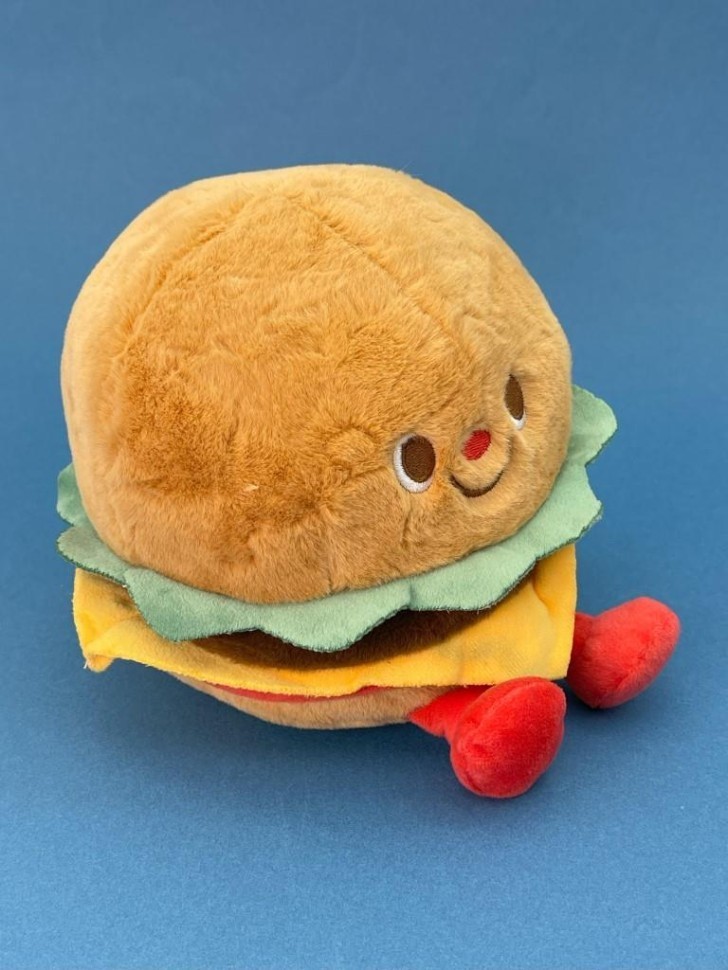 Мягкая игрушка "Эмоциональный гамбургер", микс, 15 см