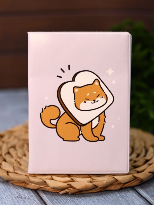 Обложка для паспорта Аниме «Shiba inu sandwich», плотность 600 мкм 