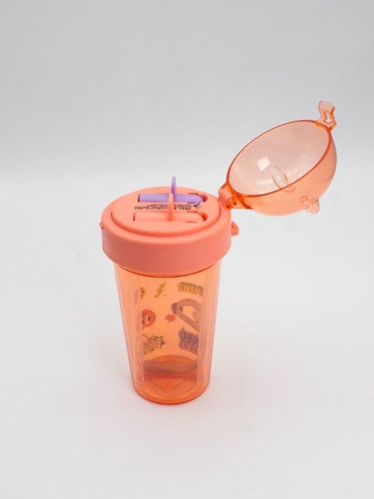 Тамблер с наклейками «Funny bear», red (420 мл) 