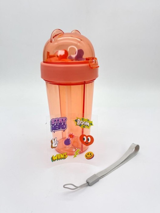 Тамблер с наклейками «Funny bear», red (420 мл) 