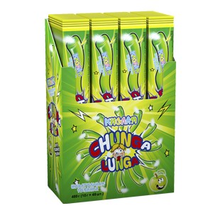 Набор жевательная резинка "Chunga Lunga", с кислым порошком, со вкусом яблоко, 48шт