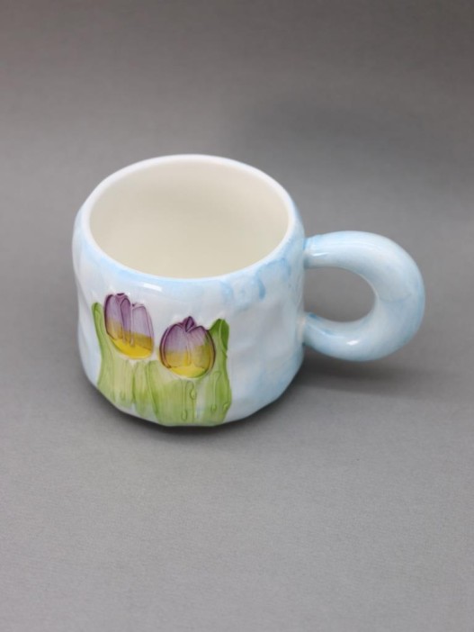 Кружка «Watercolor flowers», blue 