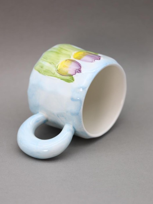 Кружка «Watercolor flowers», blue 