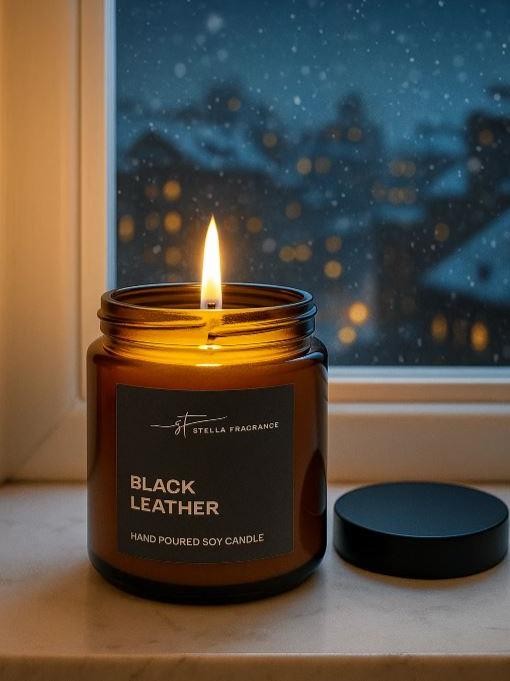 Свеча ароматическая &quot;BLACK LEATHER&quot; 90 гр. 