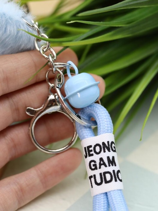 Плюшевое раскладное зеркало брелок &quot;Cat&quot;, голубое (7*7 см) 