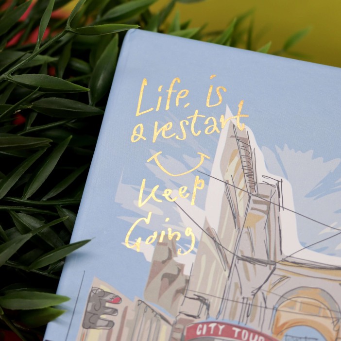 Блокнот (А5) «Vintage keep going», blue (14,5*21) 