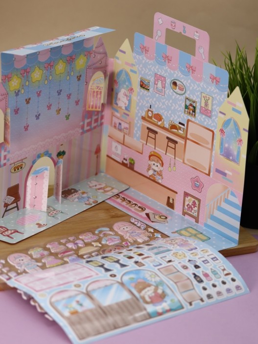 Наклейки &quot;Собери наряды для принцессы&quot;, кофе (21,5*21,5 см) 