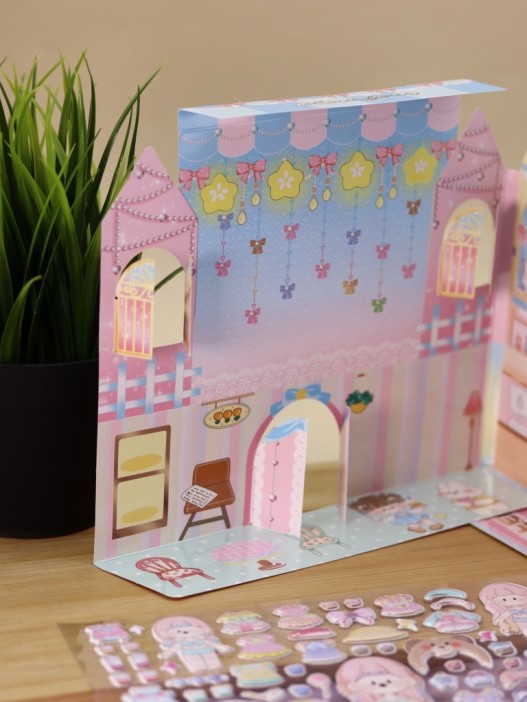 Наклейки &quot;Собери наряды для принцессы&quot;, кофе (21,5*21,5 см) 