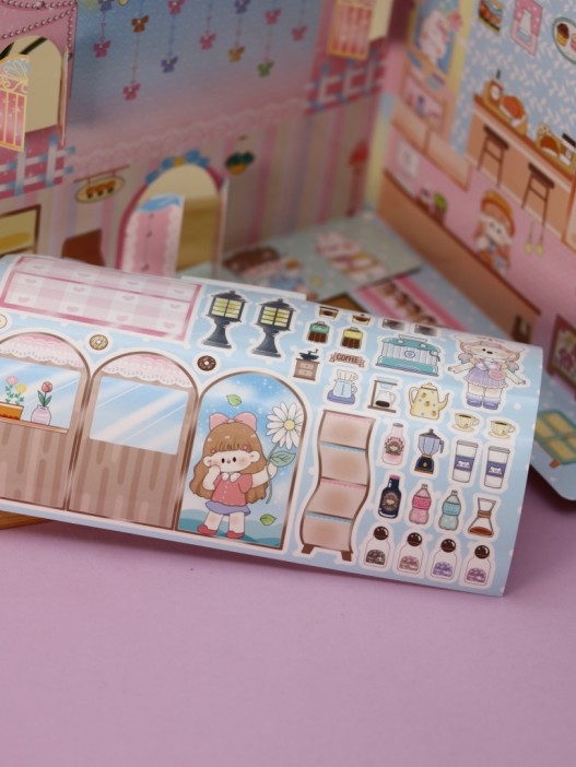 Наклейки &quot;Собери наряды для принцессы&quot;, кофе (21,5*21,5 см) 