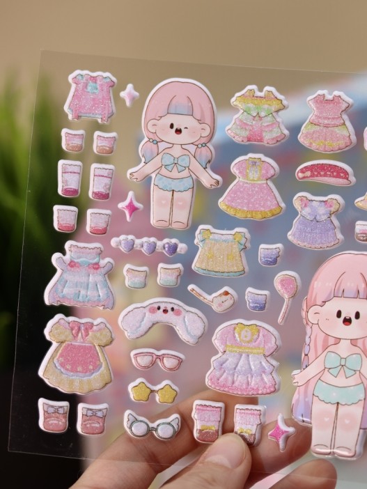 Наклейки &quot;Собери наряды для принцессы&quot;, кофе (21,5*21,5 см) 