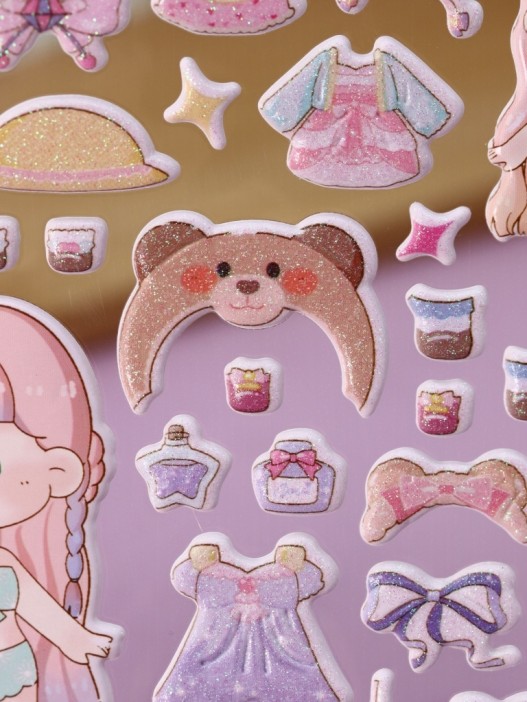 Наклейки &quot;Собери наряды для принцессы&quot;, кофе (21,5*21,5 см) 