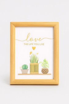 Фоторамка «Indoor plants», светлое дерево (13*18 см)