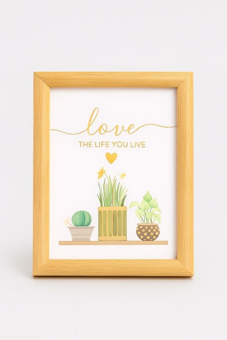 Фоторамка «Indoor plants», светлое дерево (13*18 см) 