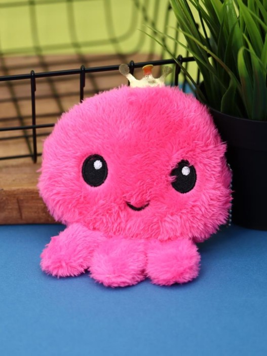 Кошелёк плюшевый "Pink Octopus", pink (12*12 см) 