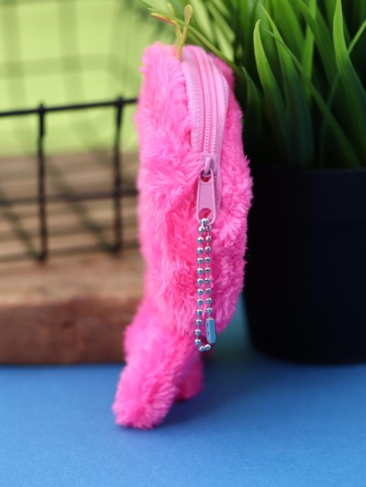 Кошелёк плюшевый "Pink Octopus", pink (12*12 см) 