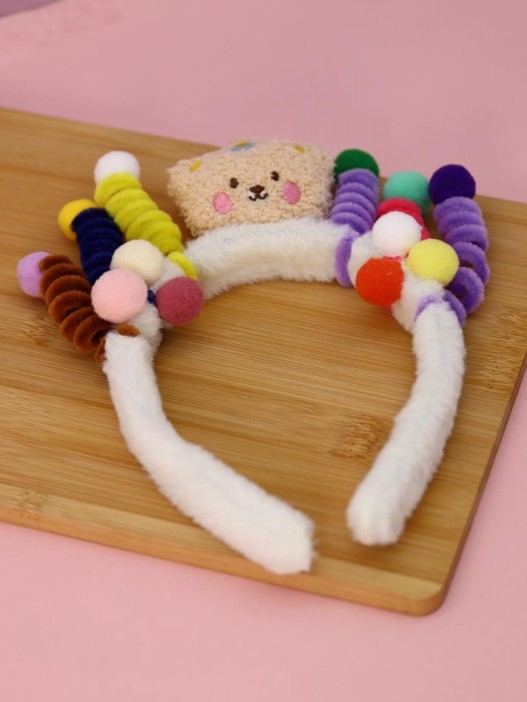 Плюшевый ободок для волос GIRLY &quot; Teddy bear&quot;, white 