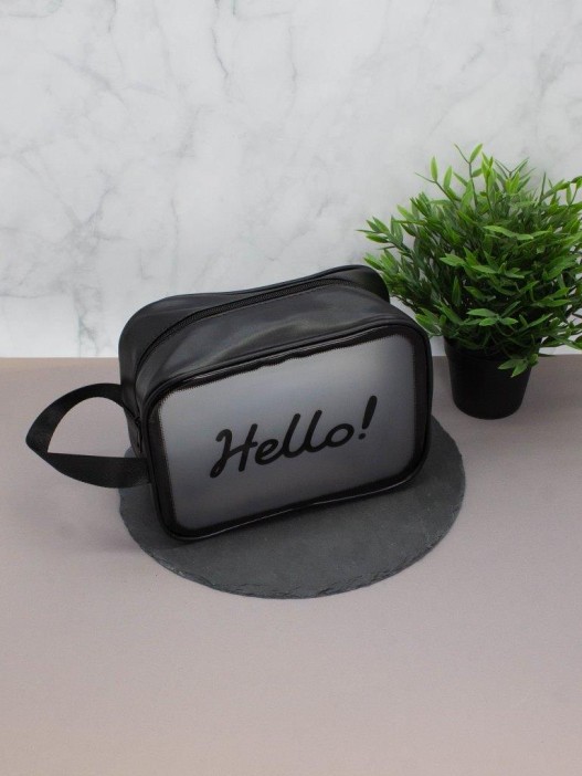 Косметичка &quot;Hello&quot;, black (18х25х11 см) 
