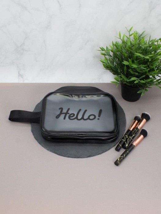 Косметичка &quot;Hello&quot;, black (18х25х11 см) 