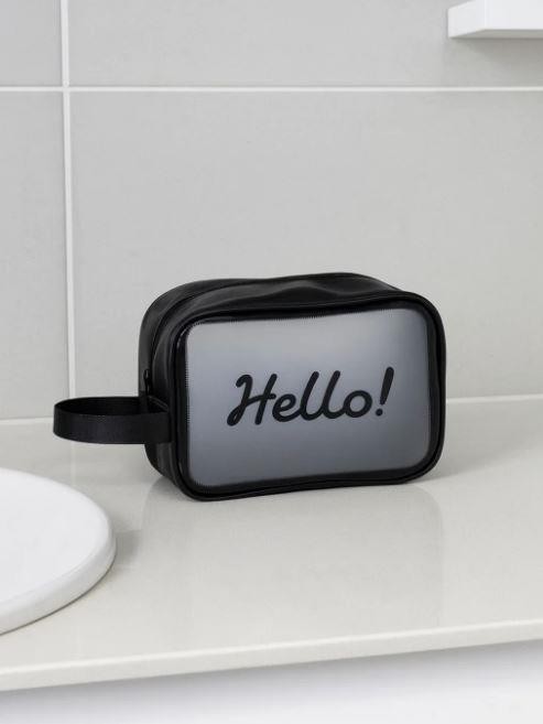 Косметичка &quot;Hello&quot;, black (18х25х11 см) 