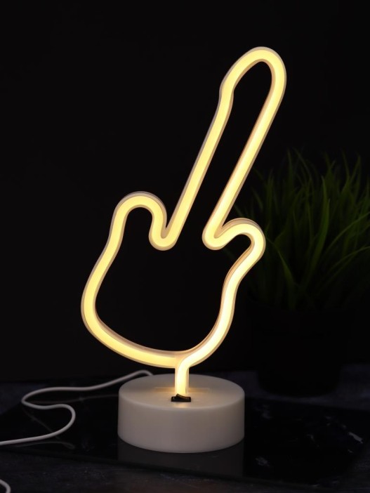 Неоновый LED ночник настольный &quot;Play guitar&quot;, тёплое свечение (14*30,5 см) 
