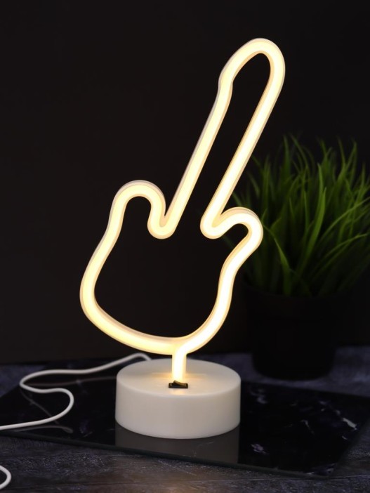 Неоновый LED ночник настольный &quot;Play guitar&quot;, тёплое свечение (14*30,5 см) 
