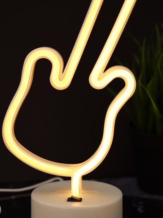 Неоновый LED ночник настольный &quot;Play guitar&quot;, тёплое свечение (14*30,5 см) 