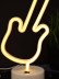 Неоновый LED ночник настольный &quot;Play guitar&quot;, тёплое свечение (14*30,5 см) 