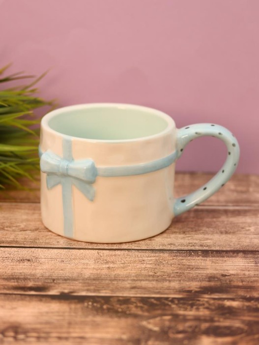 Кружка керамическая «Gift bow», blue (470 мл) 