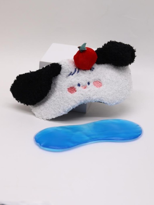 Маска для сна гелевая &quot;Cute puppy&quot;, red 