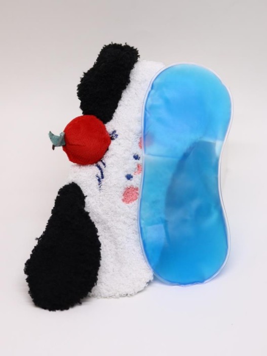 Маска для сна гелевая &quot;Cute puppy&quot;, red 