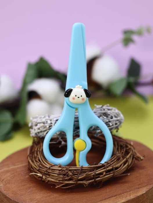 Безопасные ножницы "Щеночек-друг", синие 