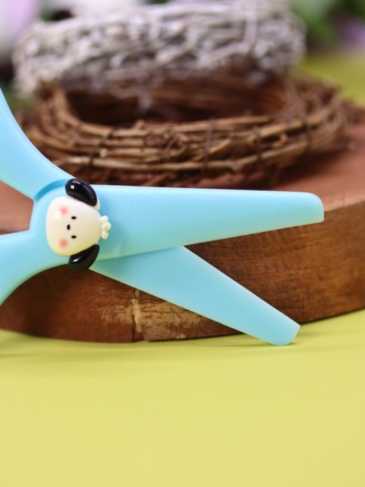 Безопасные ножницы "Щеночек-друг", синие 