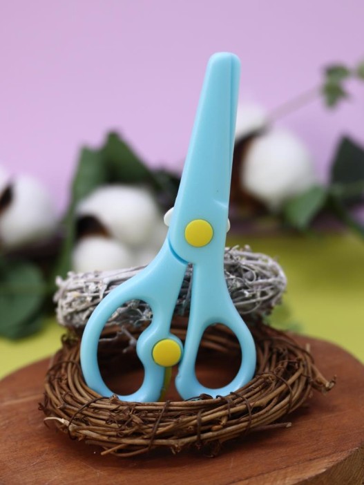 Безопасные ножницы "Щеночек-друг", синие 