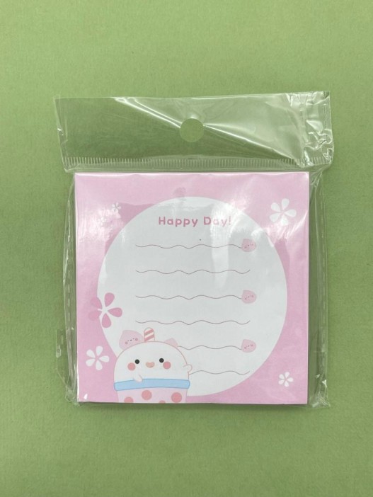 Блок стикер для записей  &quot;Happy day&quot;, pink 