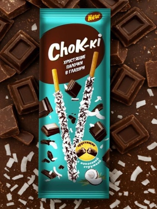 Соломка в глазури «ChoK-ki» с кокосовой стружкой, 40 гр. 