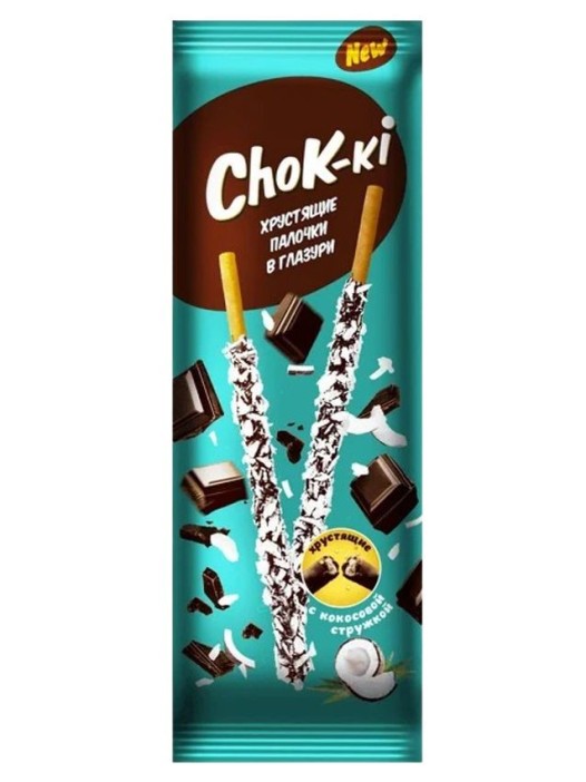 Соломка в глазури «ChoK-ki» с кокосовой стружкой, 40 гр. 