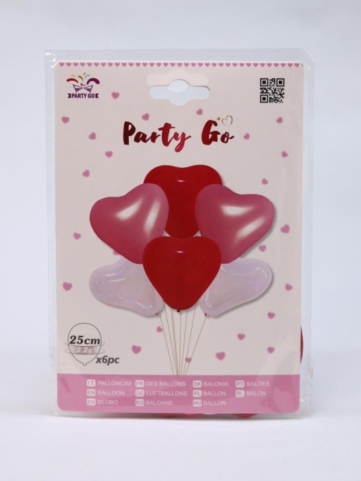 Набор воздушных шаров 6 шт. &quot;With love&quot;, (25 см) 