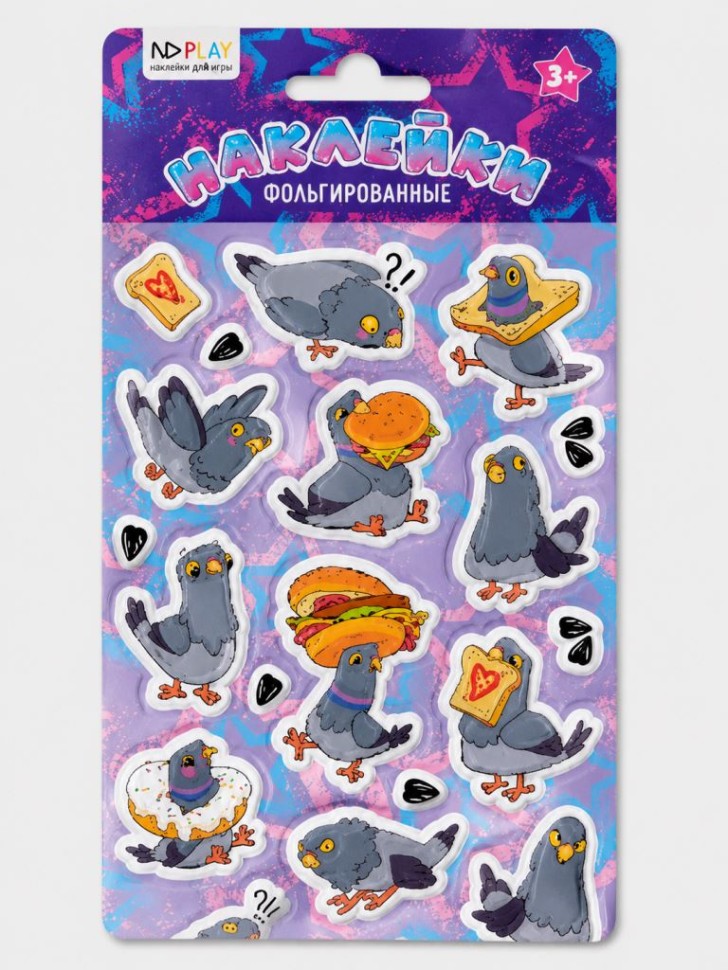 Наклейки фольгированные "Голуби" (11*22,5см)