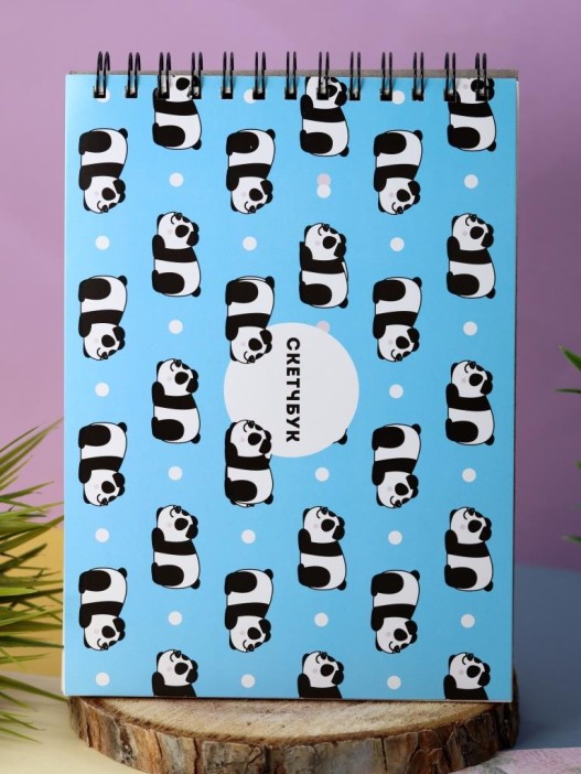 Скетчбук &quot;Panda&quot; 18х25 см, внутренний блок 100гр 