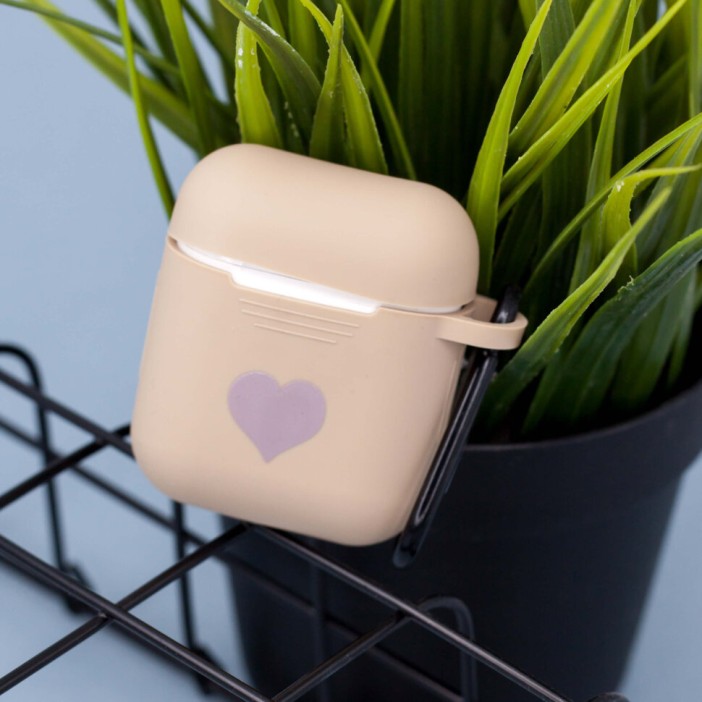 Чехол для airpods "Heart mini", green 